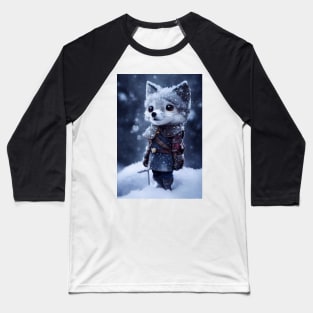 Adorable snow fox adventurer Baseball T-Shirt